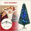 Sapin de Noël artificiel illuminé de 6 pi avec branches réalistes, 24 lumières DEL multicolores, fibre optique et 230 pointes