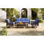 Ensemble de meubles de patio avec chaises pivotantes 4 pièces GO