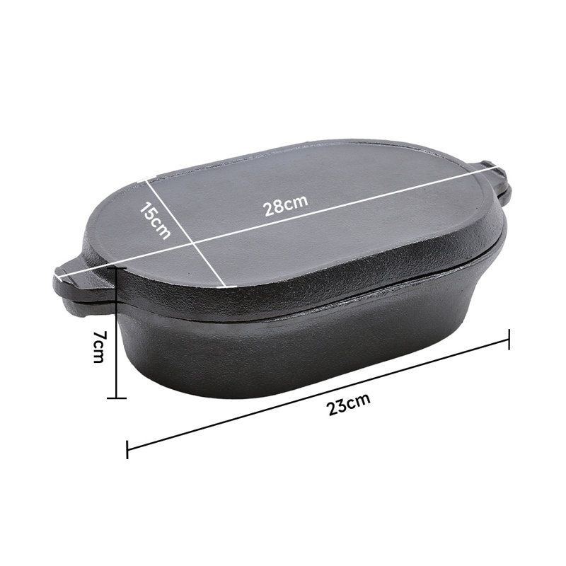 Forst 15cm Cast Iron Grill Pan / Griddle Set