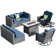 Ensemble de conversation modulaire avec coussins
