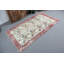 Tapis turc vintage tissé à la main avec un design bohémien unique dans des motifs floraux luxuriants