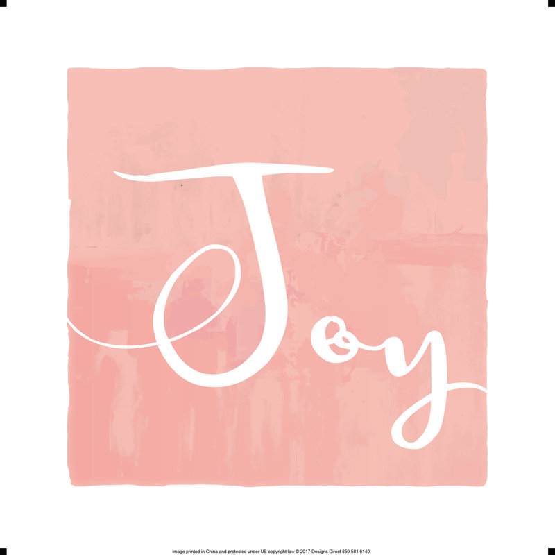 Blush Painting Joy - Wrapped Canvas Print, 91cm H x 91cm W x 3.8cm D