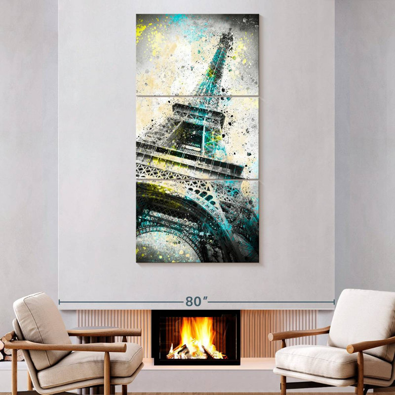 Eiffel Tower Splash, 80" H x 39" W