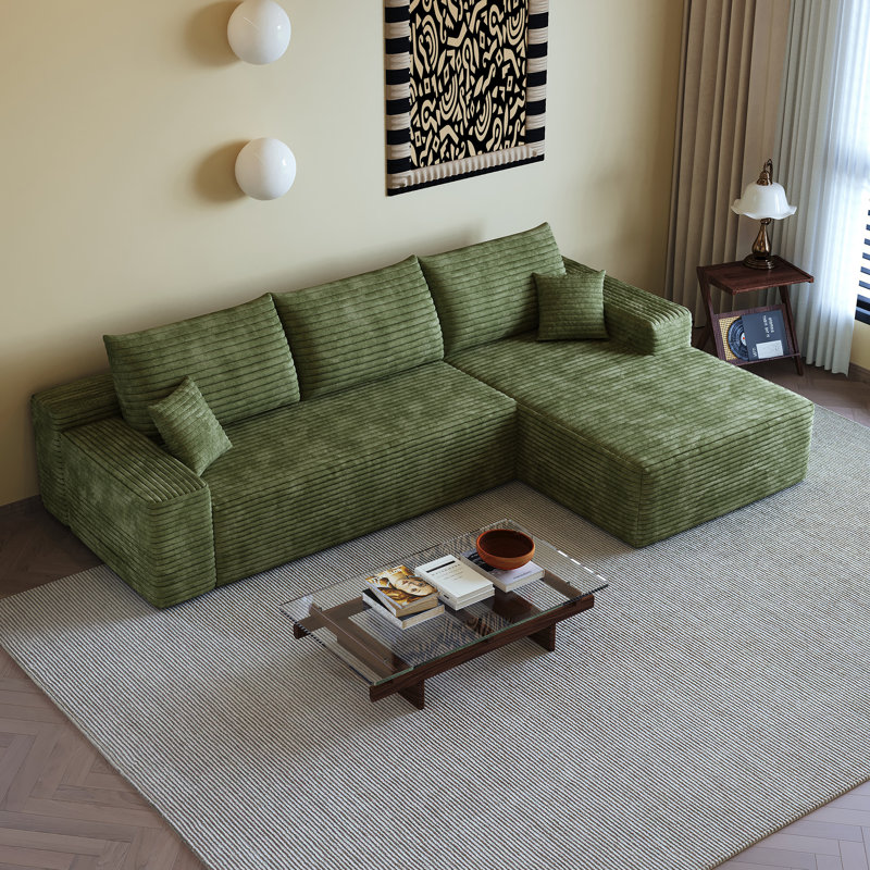 Cloud Sectional Sofa, Green