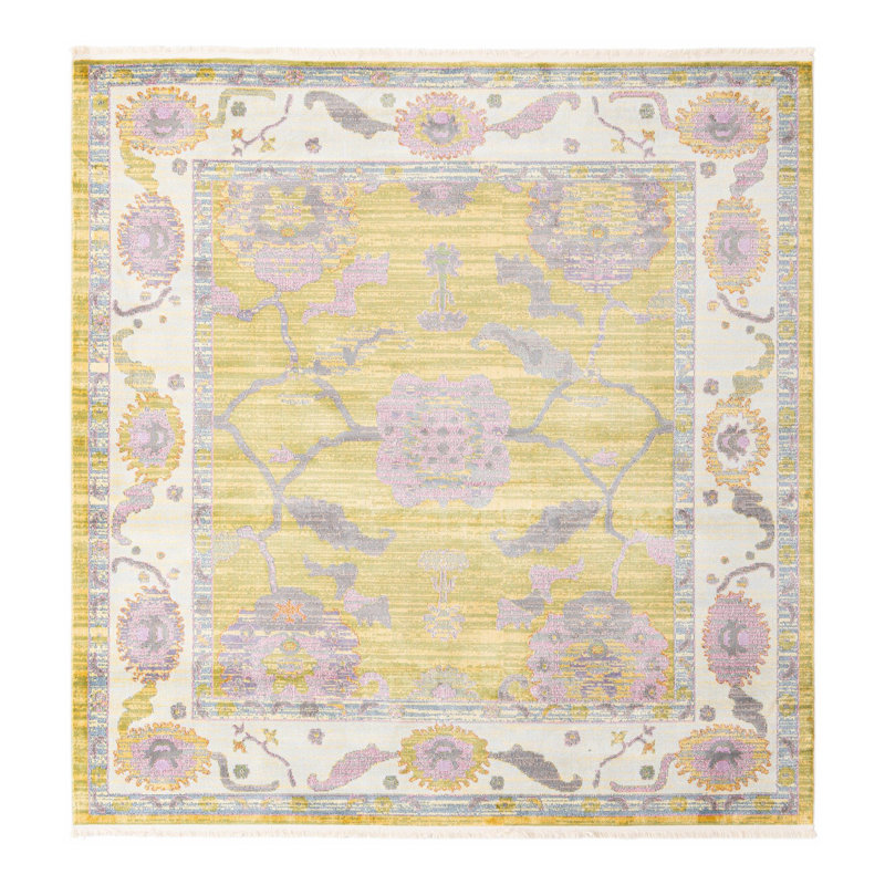 Haefner Geometric Indoor Rug, Square 8'2"