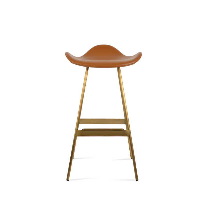Tabouret Falcon Balat, Laiton, Caramel PPM
