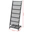 Porte-revues noir 18,7 po x 16,9 po x 52,4 po