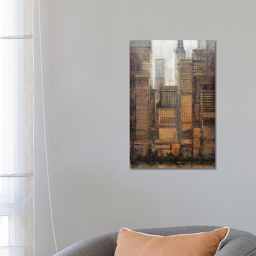 Uptown City I von Tim OToole - Galerie-verpackte Leinwand Giclée