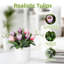 Tulipes fleurs artificielles - 6,9 po Faux tulipes pour la décoration intérieure-633489789