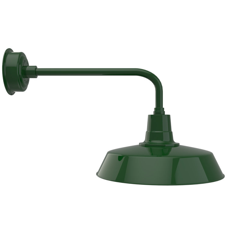 Luminaire de grange d'extérieur Haleigh, H 16,5 po x l 18 po x P 35,25 po, Vert rétro