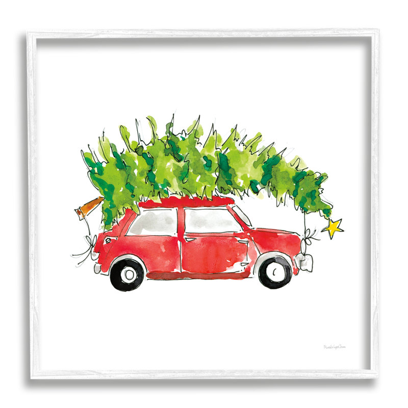 Art rétro sur toile, art de Noël sur toile, arbre de Noël rétro surdimensionné par Mercedes Lopez Charro