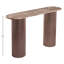 Table console Cindra Brown avec dessus en marbre véritable et piètement en fer-135651809