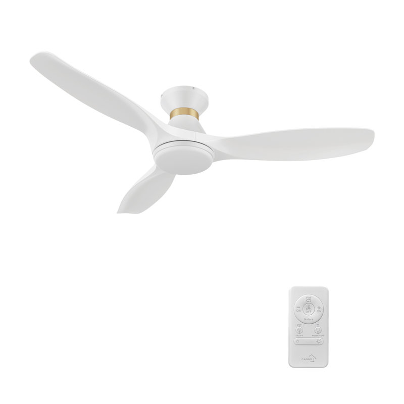 Noblestown 52'' Smart DC Motor Ceiling Fan with Light, Remote Control, White