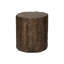 Table d'appoint ronde en noyer de 25 po de hauteur, cadre intérieur ou extérieur moderne, conception solide, table de bout d'appoint durable pour les espaces, construction, sans assemblage