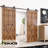 T-Shape Design Top Mount Black Rustic Standard Single Track Two Door Barn Door Hardware Kit (Door Not Included)-2044176650