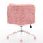 Chaise pivotante de 26,4 pouces de large, tissu synthétique d'alpaga, hauteur réglable, pour bureau et garde-robe