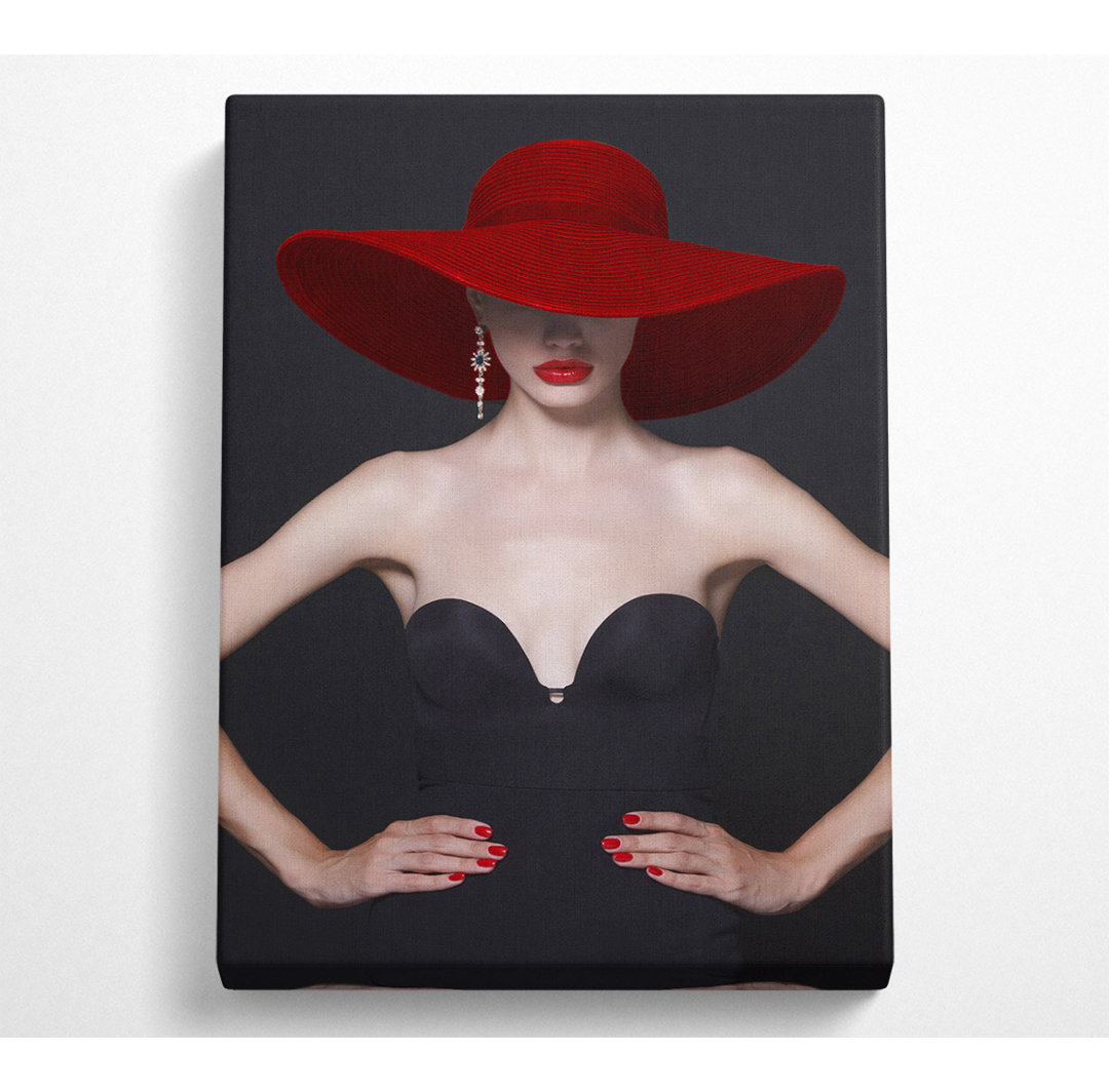 Red Hate Woman - No Frame Kunstdrucke auf Leinwand