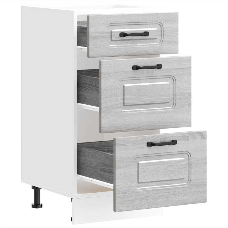 Kitchen Base Cabinet Kalmar Engineered Wood, Grey Sonoma