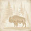 Bison en forêt, housse de couette-125062342-135987071