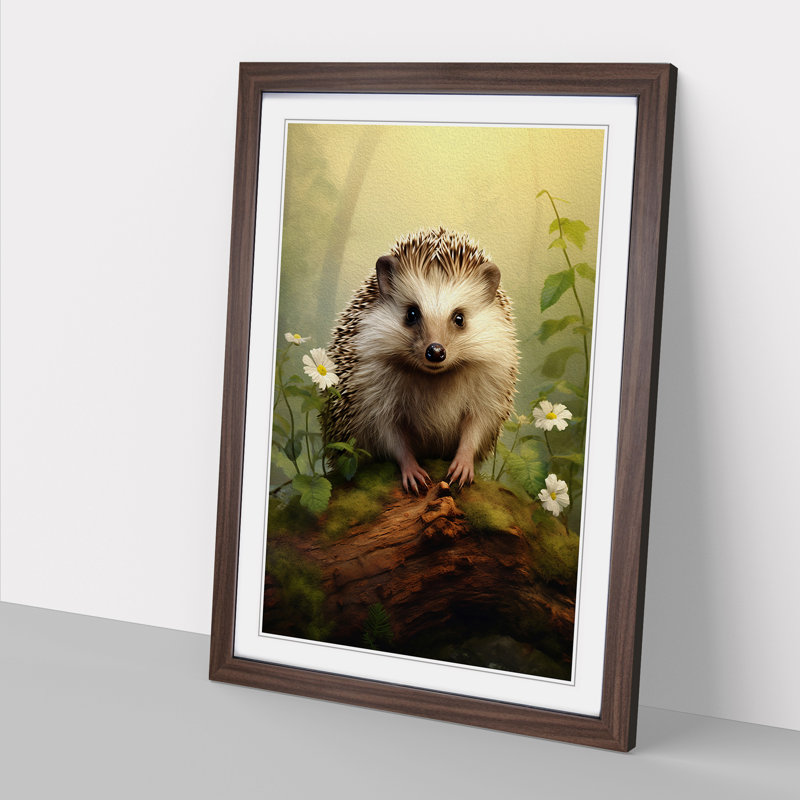 Hedgehog Tachisme No.2 - Framed Print