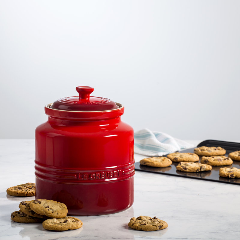 Le Creuset Stoneware Biscuit Jar, Cerise