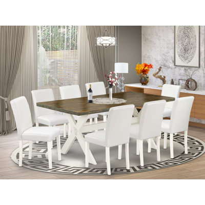 Corwith Rubberwood Solid Wood Dining Set