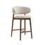 Tabouret de bar moderne en bois massif avec siège rembourré