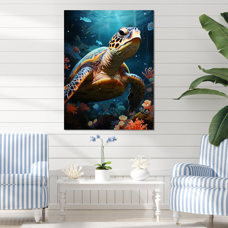 «Whimsical Ocean Explorer», reproduction sur toile, H 40 po x l 30 po x P 1,5 po, Toile tendue