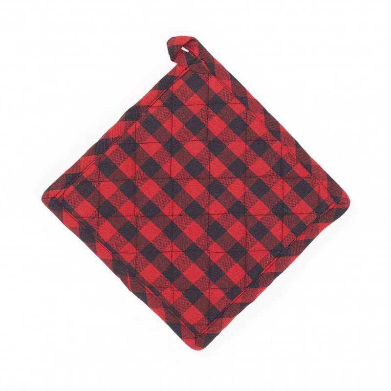 Ensemble de 2 porte-pots à carreaux rouges Kataway, Rouge / noir