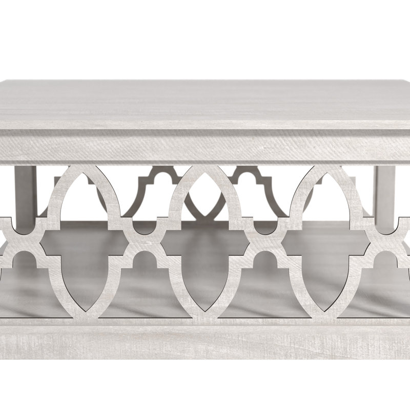 Chessani Square Coffee Table with Storage, Dusty Gray Oak