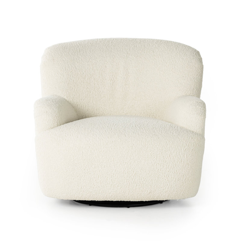 Kadon Swivel Armchair, Sheepskin Natural Sherpa