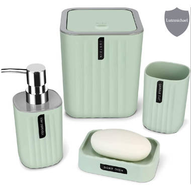 Obsa 4 Piece Bathroom Accessories Set Ebern Designs Color: Milky White