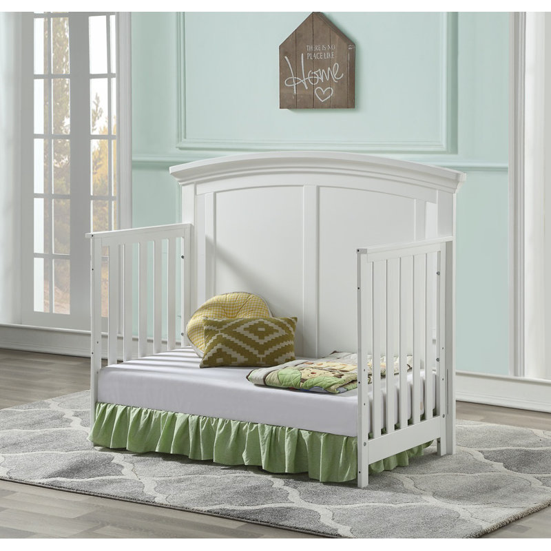 Lit de bébé portable convertible 4-en-1 Aneurin, Blanc