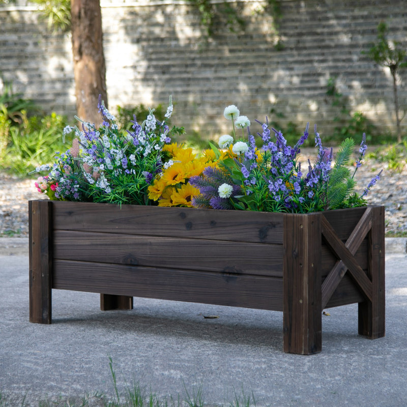 Lit de jardin surélevé en bois 3 pi x 1 pi Eaglin Eaglin