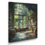 Bibliothèque verte et brune, Quiet Haven II - Art encadré avec bibliothèque-1638580967-1877596337