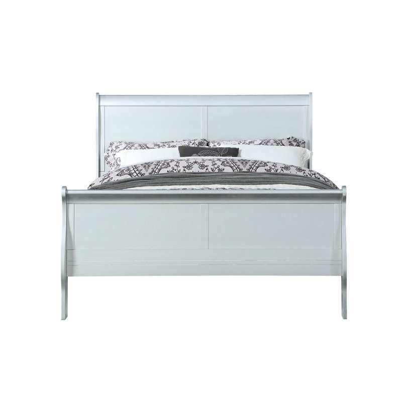 Très grand lit Timeless Platinum Profondeur, poids de 74 lb, lit élégant en bois synthétique au fini, X 90 po, structure en bois