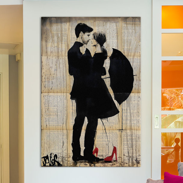 «One», reproduction d'art sur toile tendue, H 26 po x l 18 po x P 1,5 po, Toile avec cadre noir, Pas de tapis