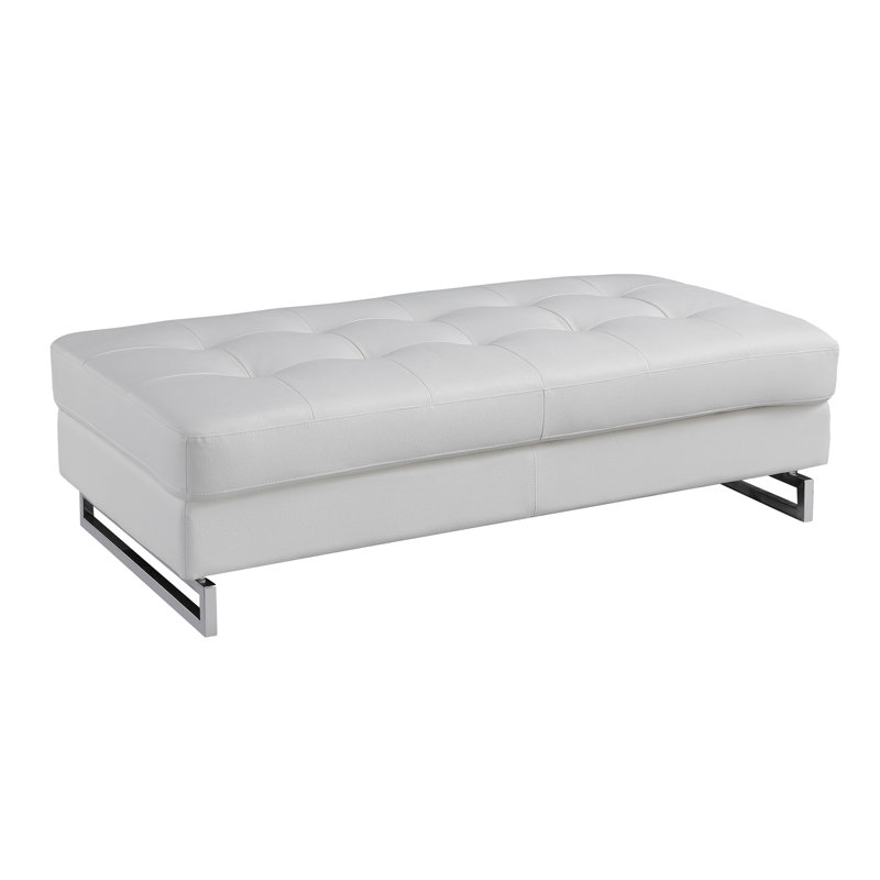 Repose-pieds en cuir véritable Global United