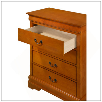 Commode 4 tiroirs Louis Phillipe, chêne