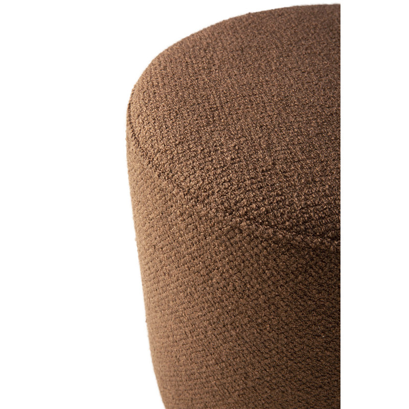 Barrow Round Pouf, Copper Polyester Blend