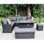 Werchter 9 Seater Corner Sofa Set with Fire-Pit Dining Table with Storage Box-638086374
