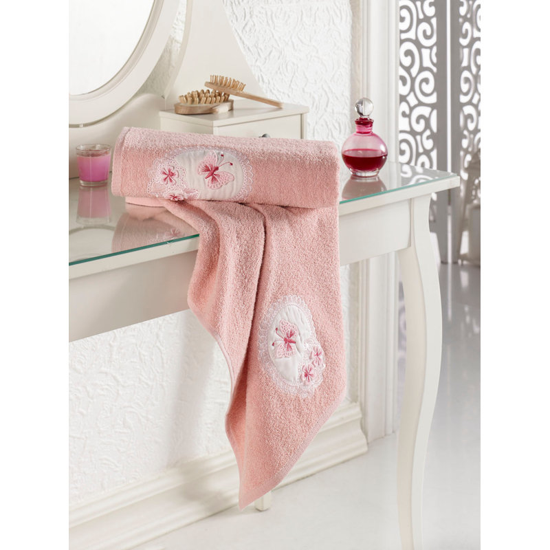 Ensemble de serviettes 2 pièces, Rose