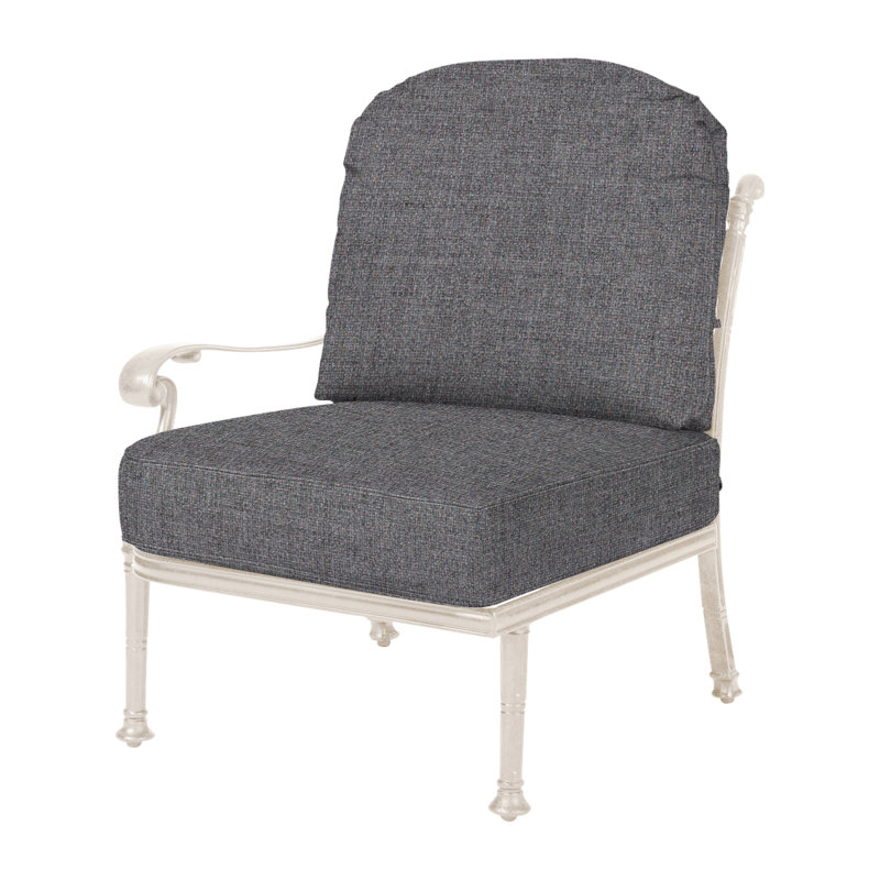 Florence Cushion Right Arm Lounge Chair, Cast Slate Sunbrella® Plainweave, Desert Bronze