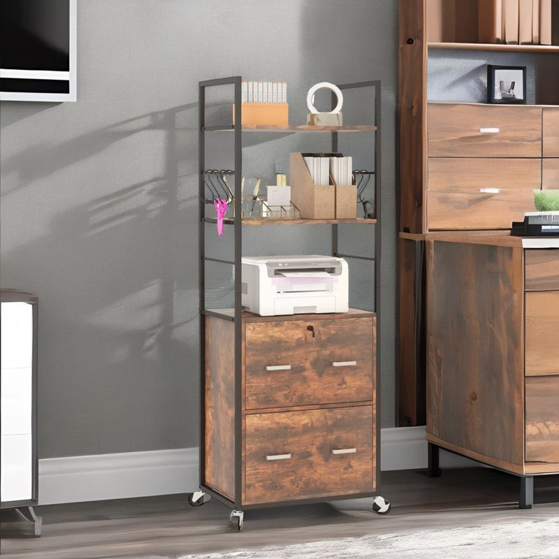 2 Drawer Mobile File Cabinet