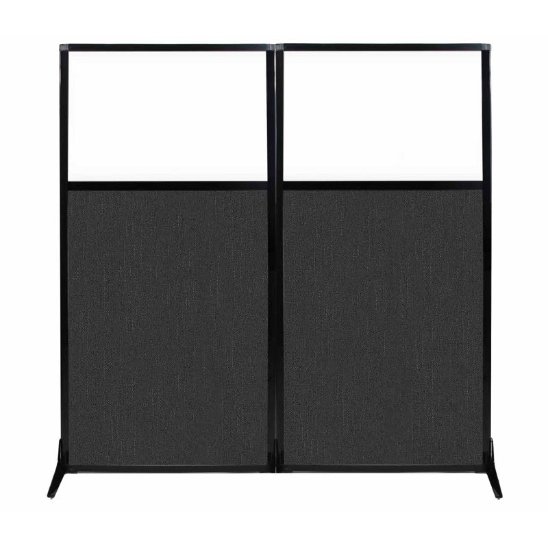 Paravent autoportant, H 70 po x l 66 po, Noir