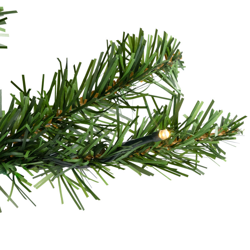 3' Green Pine Artificial Christmas Tree with Warm White LED Lights