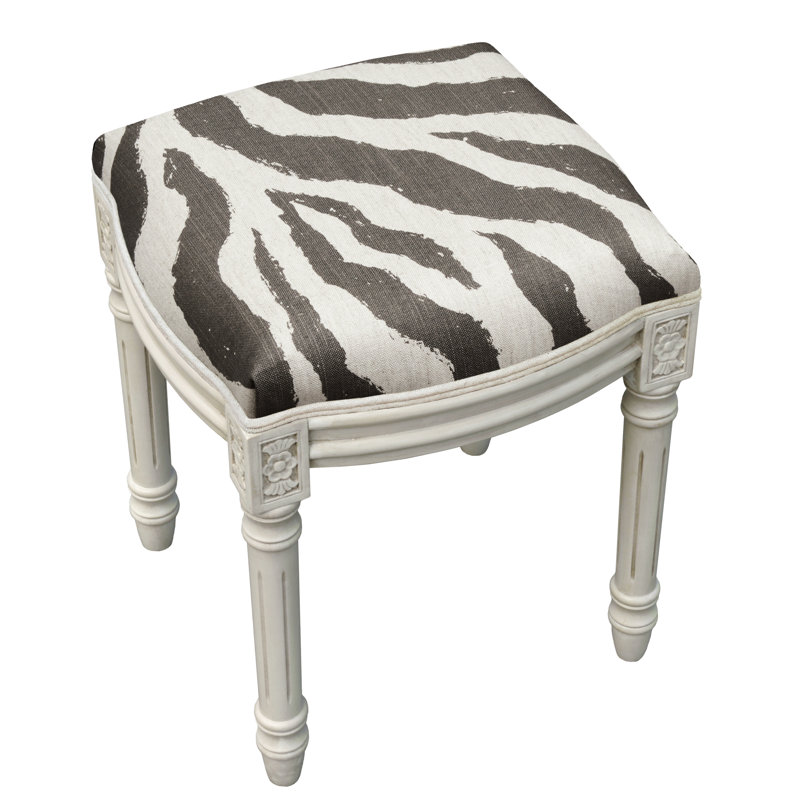 Jilyn Solid Wood Accent Stool, Gray