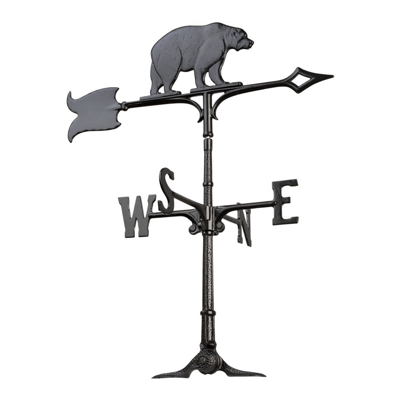 Rooftop  30" Bear Weathervane, Black