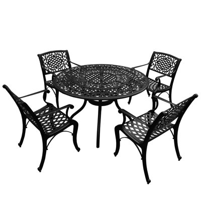 Casperson 4 - Person Patio Dining Set with Round Table