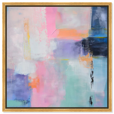 Pastel Retro Canvas Modern Color Abstract by Art Remedy